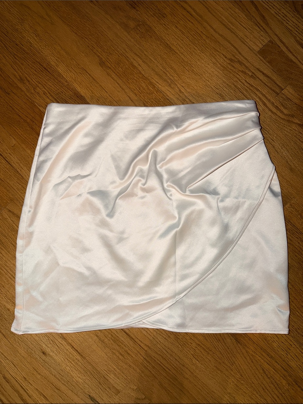Primark Satin Ivory Wrap-Style Mini Skirt